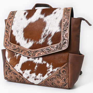 American Darling Backpack Hand Tooled Hair On Genuine Leather Western Women Bag Handbag Purse | for Laptop School